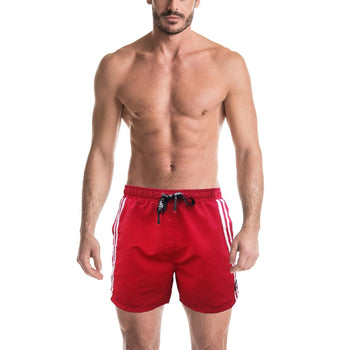 Costume da bagno rosso da uomo con bande laterali Carrera Jeans, Abbigliamento Sport, SKU c825000051, Immagine 0